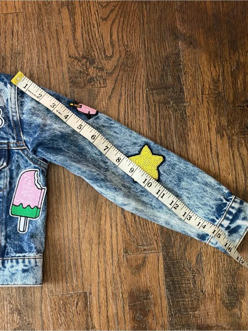 Lola + The Boys All About The Patch Crop Denim Jacket 2T NWT
